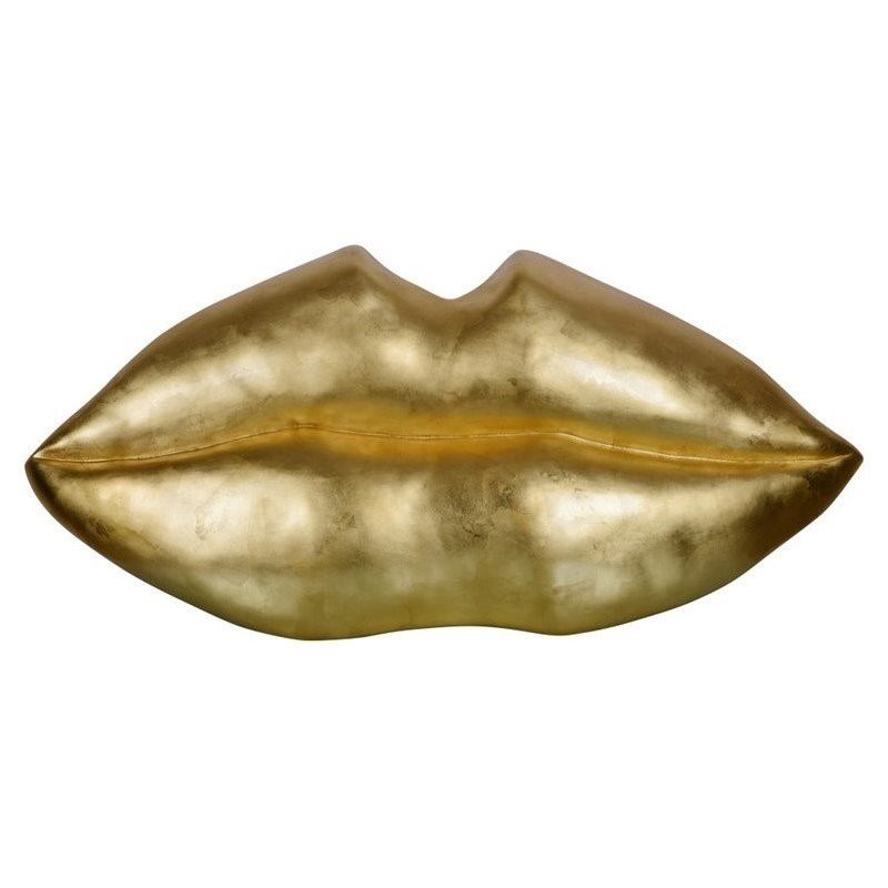Renwil Kiss Kiss Frameless Resin Wall Art in Gold Leaf Finish