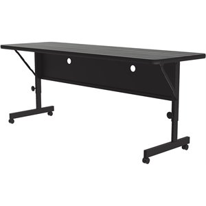 Correll 24&quotW x 60&quotD Deluxe High Pressure Flip Top Table in New England Driftwood