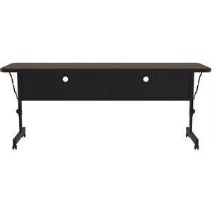 Correll 24&quotW x 60&quotD Deluxe High Pressure Top Flip Top Table in Walnut