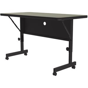 Correll 24&quotW x 48D Deluxe High Pressure Top Flip Top Table Savannah Sand Brown