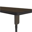 Adjustable Height 3/4 High Pressure Folding Seminar Table Colonial Hickory Brown