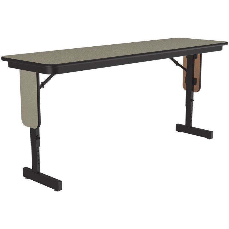 Adjustable Height 3/4 High Pressure Folding Seminar Table Savannah Sand Brown