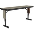 Adjustable Height 3/4 High Pressure Folding Seminar Table Savannah Sand Brown