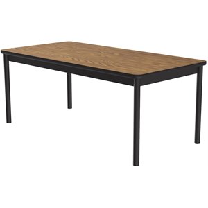 Correll 24&quotW x 60&quotD High Pressure Library Table in Medium Oak