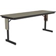 Correll 3/4 High Pressure Folding Seminar Table Panel Leg in Savannah Sand Brown