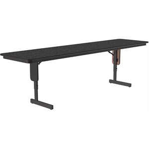 Adjustable Height 3/4&quot High Pressure Folding Seminar Table in Black Granite