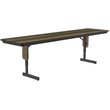 Adjustable Height 3/4 High Pressure Folding Seminar Table Colonial Hickory Brown