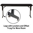 Adjustable Height 3/4 High Pressure Folding Seminar Table Colonial Hickory Brown