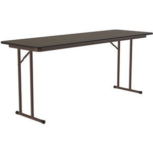 Correll 3/4&quot High Pressure Folding Seminar Table with Off-Set Leg Walnut
