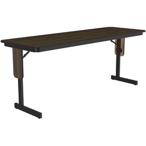 Correll 3/4&quot High Pressure Folding Seminar Table with Panel Leg in Walnut