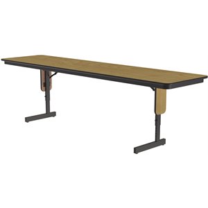 Adjustable Height 3/4&quot High Pressure Folding Seminar Table in Fusion Maple
