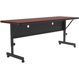 Correll 24&quotW x 72&quotD Deluxe High Pressure Top Flip Top Table in Cherry