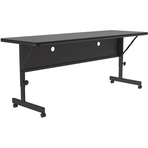 Correll 24&quotW x 72&quotD Deluxe High Pressure Top Flip Top Table in Montana Brown