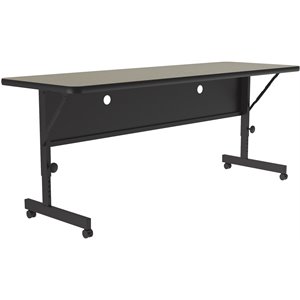 Correll 24&quotW x 72&quotD High Pressure Wood Top Flip Top Table in Savannah Sand Brown