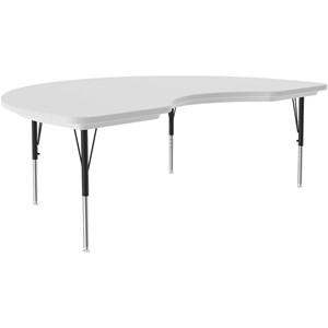 Correll 48&quotW x 72&quotD Blow-Molded Plastic Resin Top Activity Table in Gray Granite