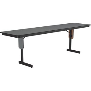 Correll 3/4&quot High Pressure Folding Seminar Table Panel Leg Montana Granite Brown