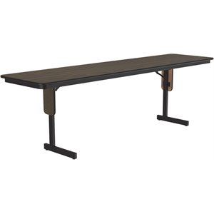 Correll 3/4&quot High Pressure Folding Seminar Table with Panel Leg in Walnut