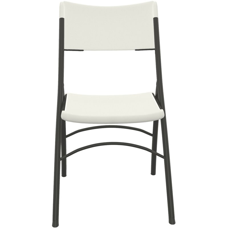 Correll Economy Blow Plastic Folding Chair in Gray Granite (Set of 4)