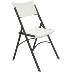 Correll Economy Blow Plastic Folding Chair in Gray Granite (Set of 4)