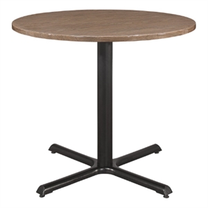 Correll Cafe Bistro Table 36&quot Round Wood  with English Walnut Wood Top