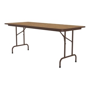 Correll CF Series 29x30&quot Traditional Wood Folding Table in Medium Oak
