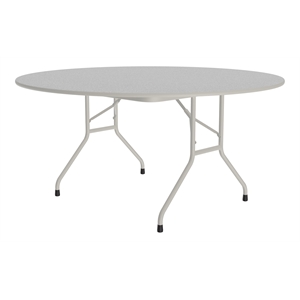 Correll CF Series 29x60&quot Traditional Wood Folding Table in Gray Granite