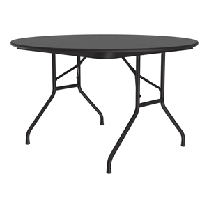 Correll CF Series 29x48&quot Traditional Wood Folding Table in Black Granite