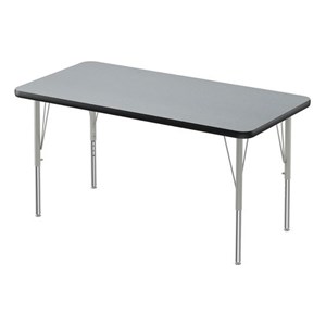 Correll Commercial Laminate 24&quotW Wood Top Activity Table in Gray Granite