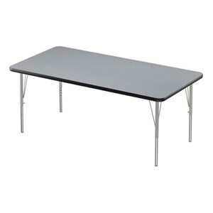 Correll 30&quotW Commercial Laminate Wood Top Activity Table in Gray Granite/Black