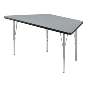 Correll 30&quotW Commercial Laminate Wood Top Activity Table in Gray Granite/Black