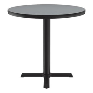 Correll 24&quot Round Commercial Wood top Cafe and Breakroom Table in Gray Granite