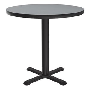 Correll 30&quot Round Commercial Wood top Cafe and Breakroom Table in Gray Granite