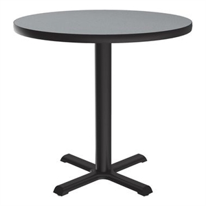 Correll 42&quot Round Commercial Wood top Cafe and Breakroom Table in Gray Granite
