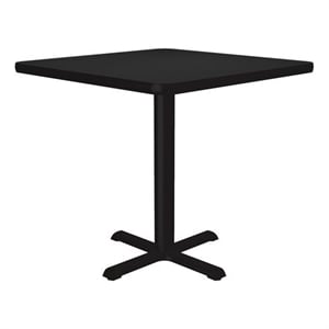 Correll 24&quot Square Commercial Wood top Cafe and Breakroom Table in Black Granite