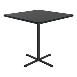 Correll 36&quot Square Commercial Wood top Cafe and Breakroom Table in Black Granite