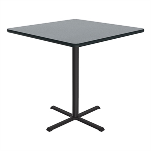 Correll 42&quot Square Commercial Laminate Cafe and Breakroom Table in Gray Granite
