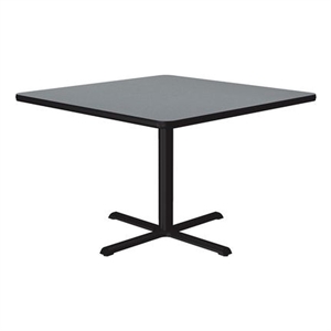 Correll 36&quot Square Commercial Laminate Cafe and Breakroom Table in Gray Granite