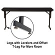 Correll SP 24x96 Adjustable Height Metal/Wood Folding Seminar Table in Black