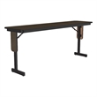 Correll SP 18x72 Contemporary Metal/Wood Folding Seminar Table in Walnut
