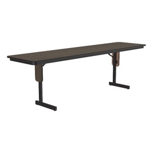 Correll SP 24x96 Contemporary Metal/Wood Folding Seminar Table in Walnut