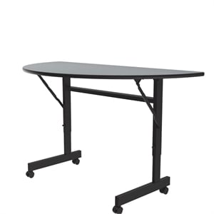 3/4&quot Thermal Fused Laminate Top Flip Top Table Gray Wood Laminate