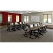 Adjustable Height  High-Pressure Computer/Student Desk Mahogany Wood Laminate