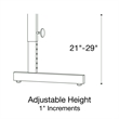 Adjustable Height  High-Pressure Computer/Student Desk Mahogany Wood Laminate