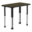 Commercial Thermal Fused Wood Laminate Top Collaborative Desk Walnut