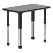 Commercial Thermal Fused Wood Laminate Top Collaborative Desk Gray
