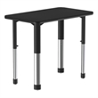 Commercial Thermal Fused Wood Laminate Top Collaborative Desk Black Granite