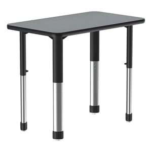 Commercial Thermal Fused Wood Laminate Top Collaborative Desk Gray