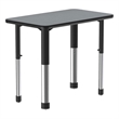 Commercial Thermal Fused Wood Laminate Top Collaborative Desk Gray