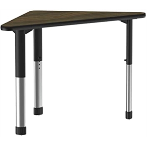 Commercial Thermal Fused Wood Laminate Top Collaborative Desk Walnut