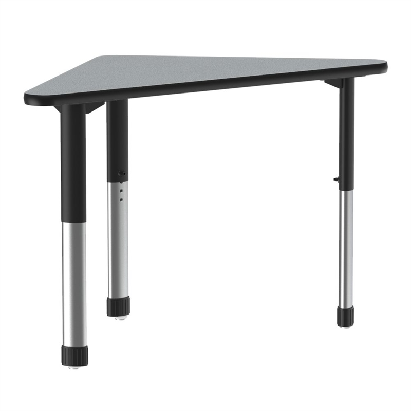 Commercial Thermal Fused Wood Laminate Top Collaborative Desk Gray Granite